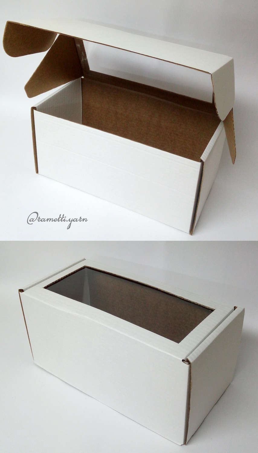 Коробка из картона с окошком (30*15*15см) - БЕЛЫЙ